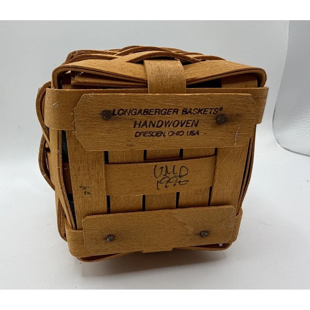 Longaberger Booking Basket 1996 Wall Hanger Emerald Vine Liner 4.5